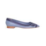 Begonia Blue Leather Ballerinas