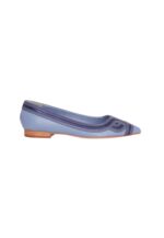 Begonia Blue Leather Ballerinas - Image 7