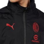 AC Milan black soccer training rain jacket 2023/24 - Puma - Image 3