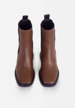 Arachis Brown Calf Leather Combat Boots – 7.8cm Heel - Image 2