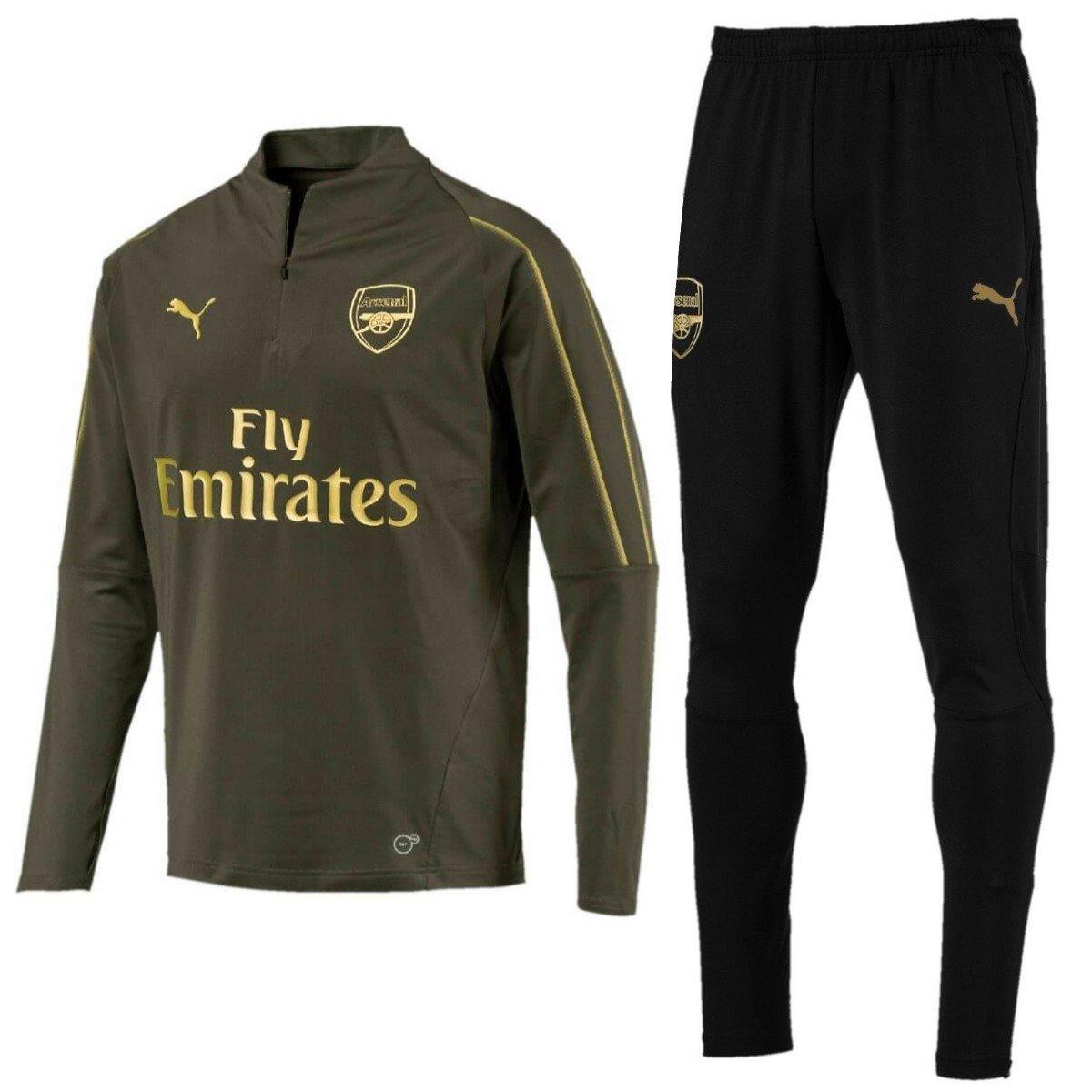 Arsenal FC green training technical soccer tracksuit 2018/19 - Puma - Image 1