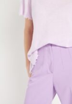 T-shirt col rond femme en cachemire déjaugé lilas - AVA 6 - Image 5