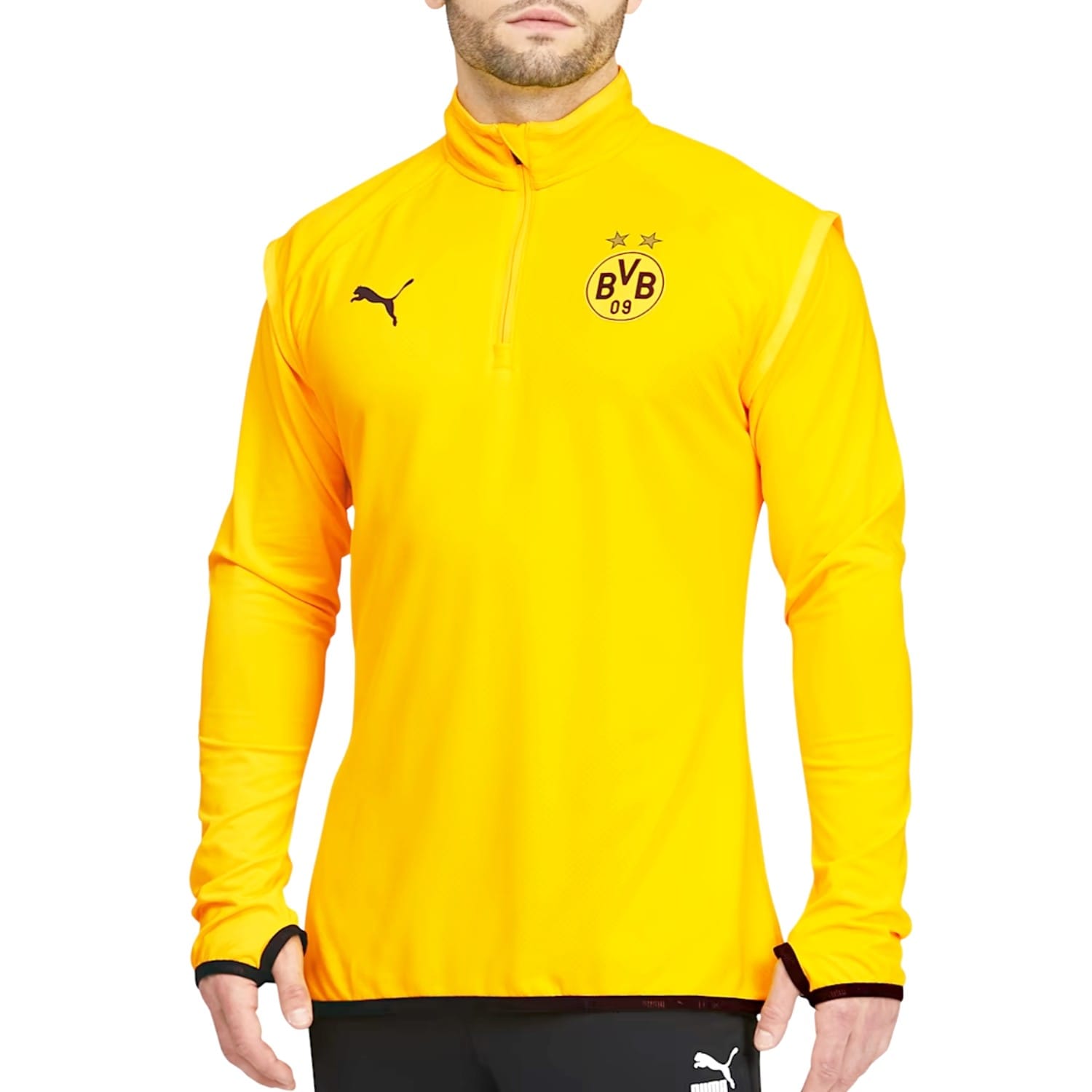 BVB Borussia Dortmund warm-up training sweat top 2021 - Puma - Image 3