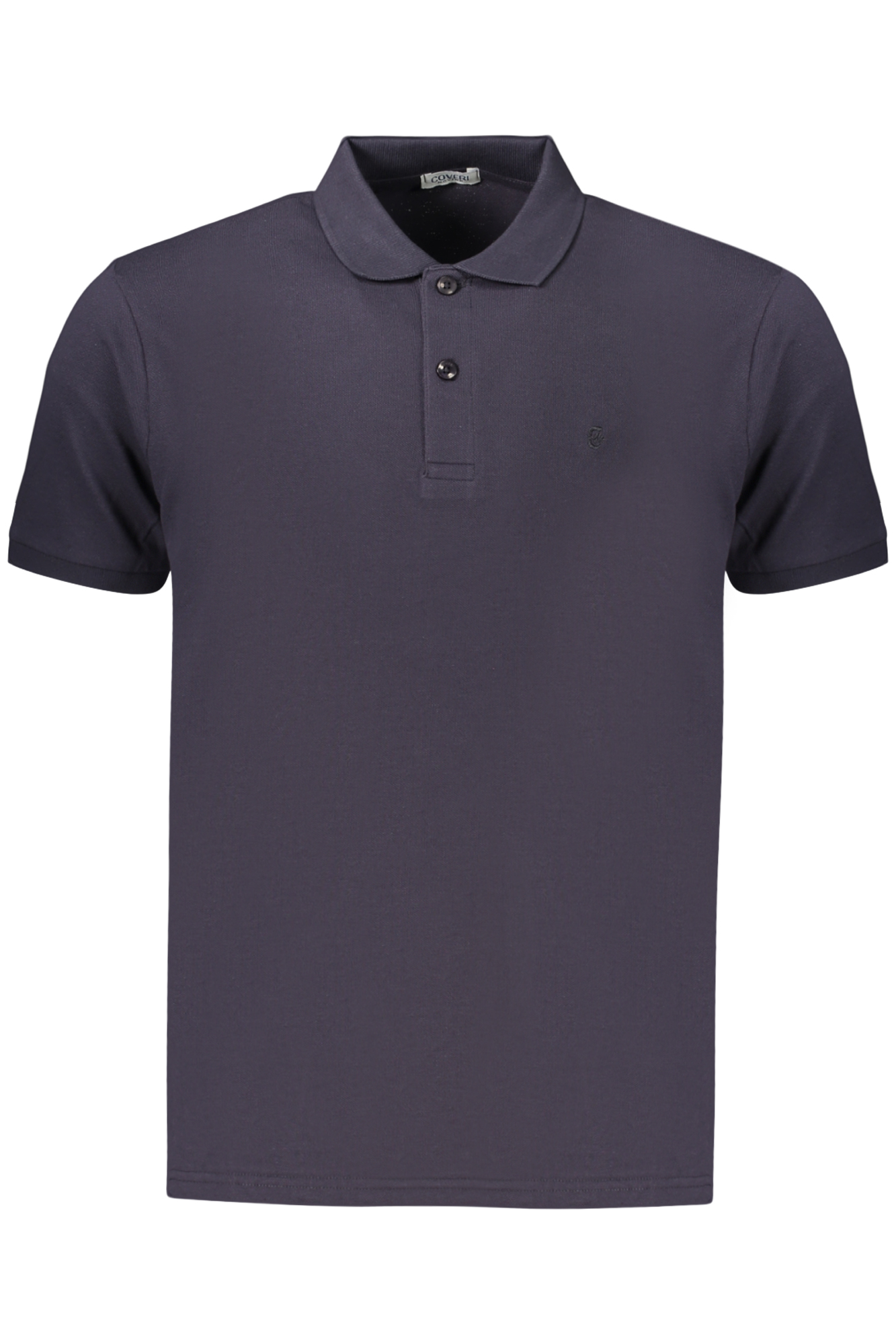coverimovingpolomanichecorteuomoblu_1.jpg COVERI MOVING MEN'S SHORT-SLEEVE POLO SHIRT, BLUE - Image 1