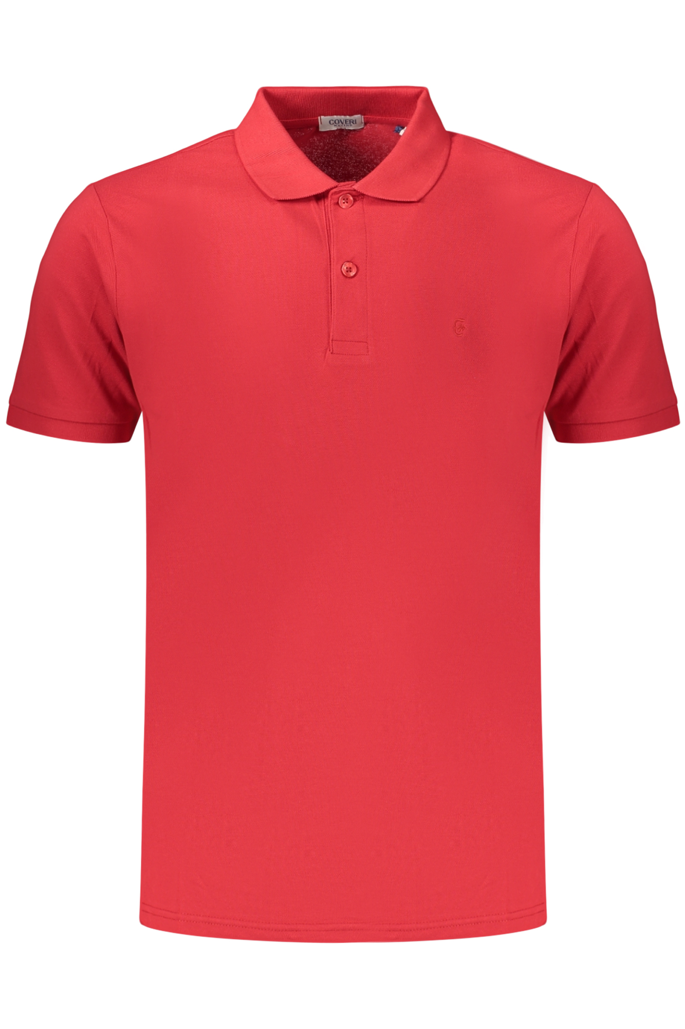 coverimovingpolomanichecorteuomorosso_1.jpg COVERI MOVING MEN'S SHORT-SLEEVE POLO SHIRT, RED - Image 1