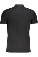 GIAN MARCO VENTURI MEN'S BLACK SHORT SLEEVED POLO SHIRT - Image 2