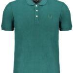 GIAN MARCO VENTURI GREEN MEN'S SHORT SLEEVED POLO SHIRT