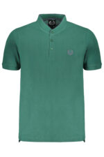 GIAN MARCO VENTURI GREEN MEN'S SHORT SLEEVED POLO SHIRT