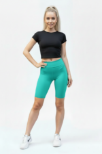 HUXLY-65 benetton zöld női rövidnadrág - Image 2