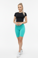 HUXLY-65 benetton zöld női rövidnadrág