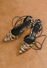 Jaborandi Animal Print Calf Leather Heels – 6.5cm Strappy Pointed - Image 3