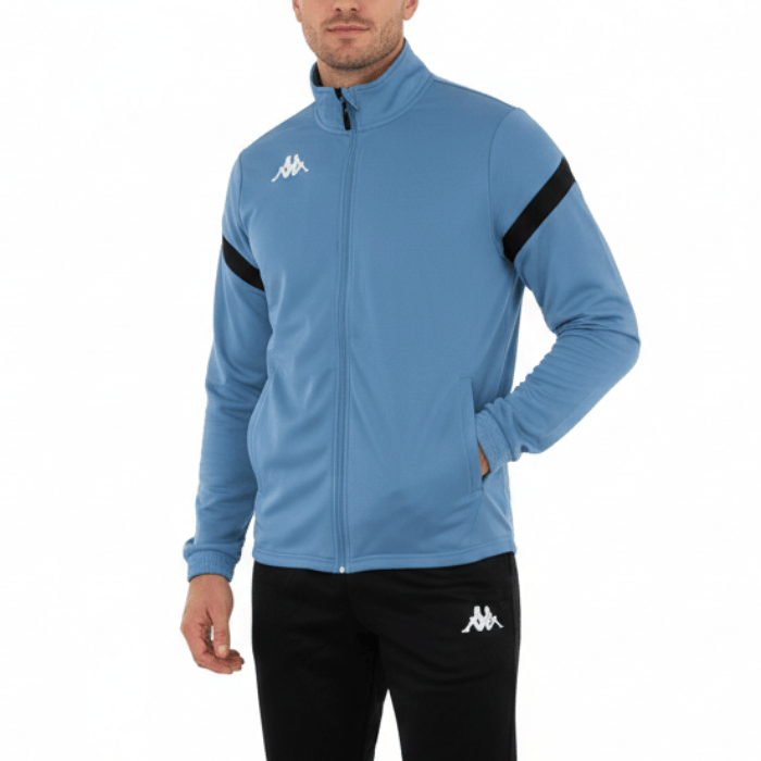kappa-premium-casual-training-tracksuit-football-soccer-sports-leisure-time-italian-italy-dalcito-italia-trainingsanzug-chandal-survetement-tuta_light-blue-black_1.png Dalcito premium Tracksuit Italian Slim-Fit Training/Casual Set - Light blue - Kappa - Image 1
