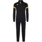 Dalcito premium Tracksuit Italian Slim-Fit Training/Casual Set - Black/Yellow - Kappa - Image 5