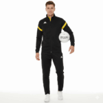 Dalcito premium Tracksuit Italian Slim-Fit Training/Casual Set - Black/Yellow - Kappa - Image 2