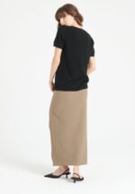 T-shirt col V femme en cachemire noir - LILLY 14 - Image 5