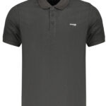 LOTTO MEN'S BLACK SHORT-SLEEVED POLO SHIRT