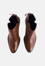 Attalea Brown Leather Ankle Boots – 6.5cm Block Heel - Image 4