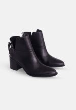 Attalea Black Leather Ankle Boots – 6.5cm Block Heel - Image 2