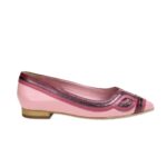Begonia Pink Leather Ballerinas