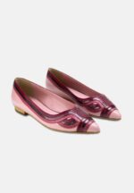 Begonia Pink Leather Ballerinas - Image 2