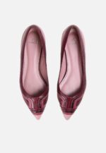 Begonia Pink Leather Ballerinas - Image 3
