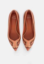 Begonia Caramel Leather Ballerinas - Image 3