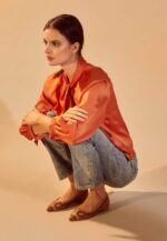Begonia Caramel Leather Ballerinas - Image 5
