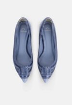Begonia Blue Leather Ballerinas - Image 2