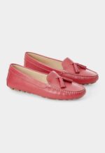Caviúna Pink Calf Leather Tassel Loafers – Flat - Image 3