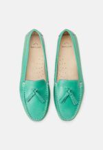Caviúna Green Calf Leather Tassel Loafers – Flat - Image 2