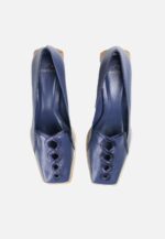 Cordía Blue Leather Loafers – 4cm Block Heel - Image 3
