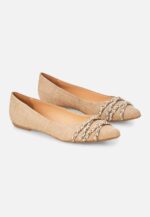 Guarandí Raffia Leather Ballerinas – Natural Beige Flat - Image 3