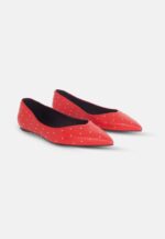 Hamelia RedLeather Ballerinas – Pointed-Toe Studs - Image 3