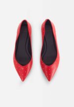 Hamelia RedLeather Ballerinas – Pointed-Toe Studs - Image 4