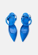 Jaborandi Blue Leather Slingback Heels – 6.5cm Pointed Toe - Image 3