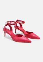 Jaborandi Pink Leather Slingback Heels – 6.5cm Pointed Toe - Image 3