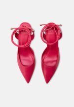 Jaborandi Pink Leather Slingback Heels – 6.5cm Pointed Toe - Image 2