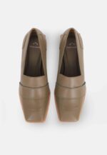 Louro Loafers in Green Calf Leather – 4cm Block Heel - Image 3