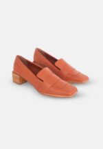 Louro Loafers in Caramel Calf Leather – 4cm Block Heel - Image 2