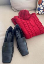 Louro Loafers in Black Calf Leather – 4cm Block Heel - Image 3