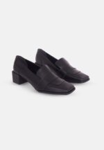 Louro Loafers in Black Calf Leather – 4cm Block Heel - Image 2