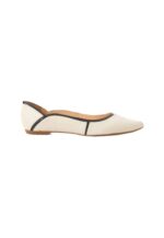 Pitanga Beige Leather Ballerinas