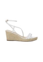 Romã White Leather Espadrille Wedges – Jute Platform - Image 7