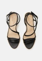Romã Black Leather Espadrille Wedges – Jute Platform - Image 2