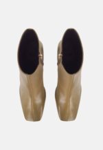 Senna Goat Olive Leather Boots – Block Heel - Image 3