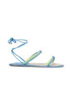 Urucum Blue Leather Lace-Up Sandals - Image 8