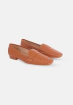 Cipó Brown Leather Square-Toe Loafers – Flat - Image 2