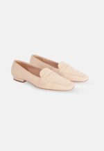 Cipó Beige Leather Square-Toe Loafers – Flat - Image 2
