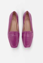Cipó Purple Leather Square-Toe Loafers – Flat - Image 2