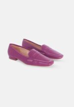 Cipó Purple Leather Square-Toe Loafers – Flat - Image 3